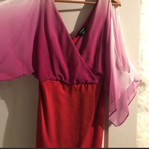 Bebe dress pink & orange